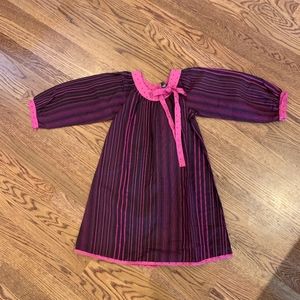 Sophie Catalou pink & burgundy stripe dress/tunic